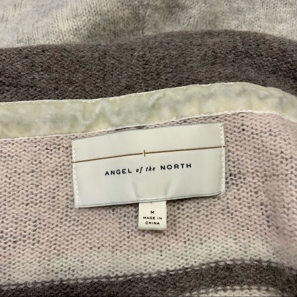 ANTHROPOLOGIE Angel Of The North Pure Lambswool Long Cardigan / Sweater Stripe - Picture 6 of 10